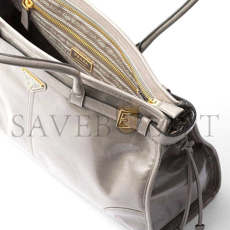 PRADA BONNIE LARGE LEATHER HANDBAG 1BA433 (38*24*12cm)